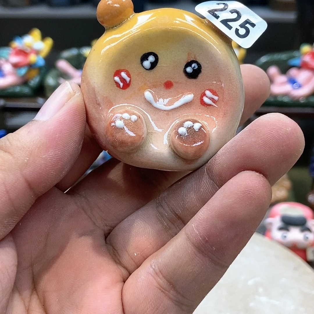 摆件直播间手工抽象陶瓷摆件225