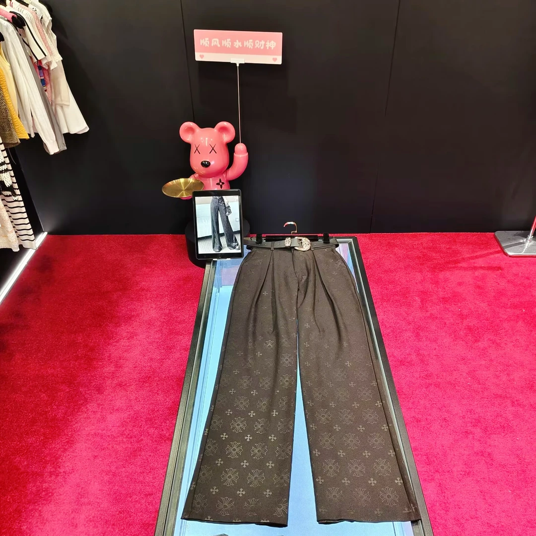4967 夏季长裤法式阔腿裤高腰休闲裤气质时尚