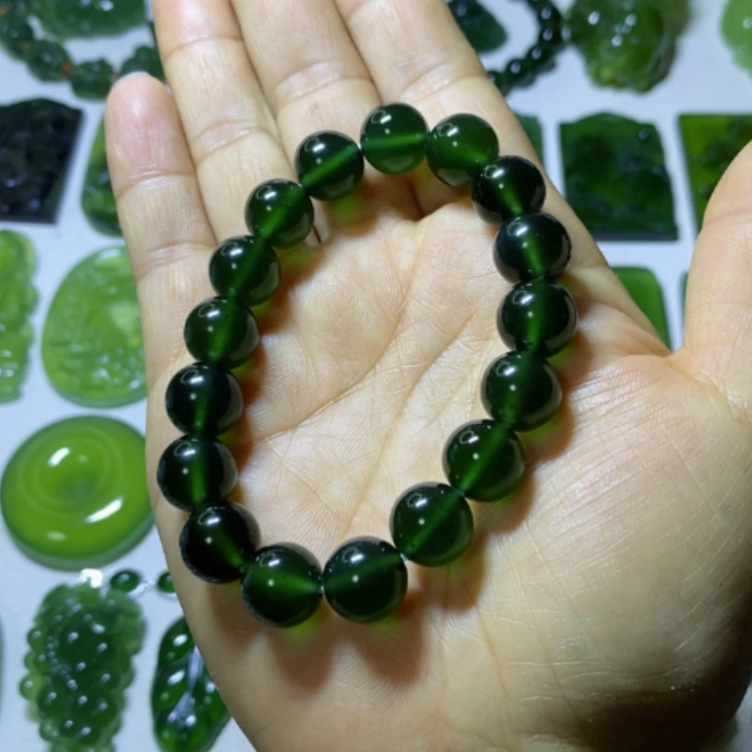 【闪购商品】未镶嵌蛇纹石玉手链焊****厂