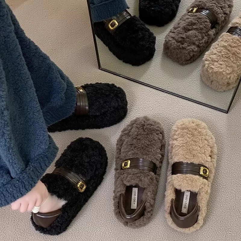 【211#】2025厚底增高包头拖纯色包头款极简风休闲风修面皮拼色简约