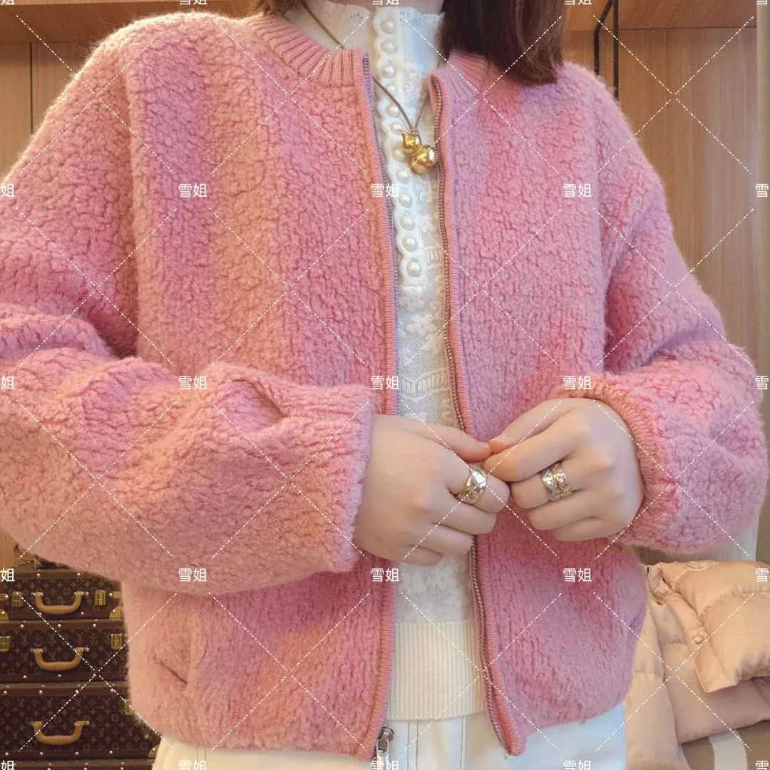 雪姐服饰「奶糕外套」拉链圆领软糯外套时尚百搭宽松休闲衫上衣