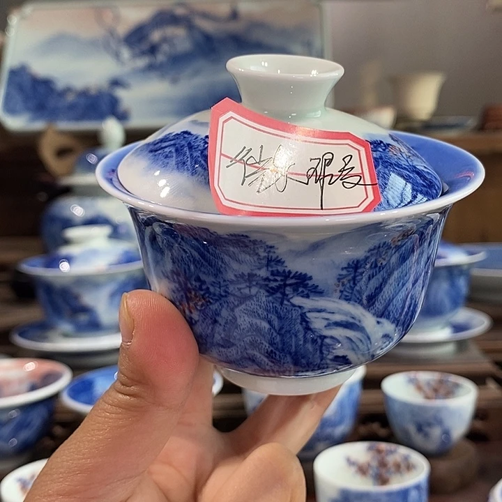 杯A**晨景德镇手工手绘陶瓷，高亮兴老师作品