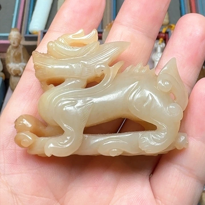 和田玉未镶嵌吊坠(不含链)大*