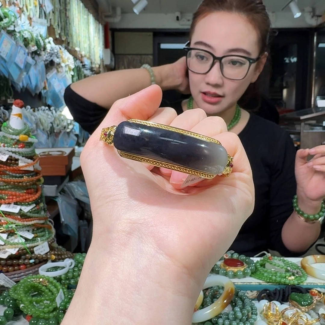 和田玉银S925镶嵌颈饰