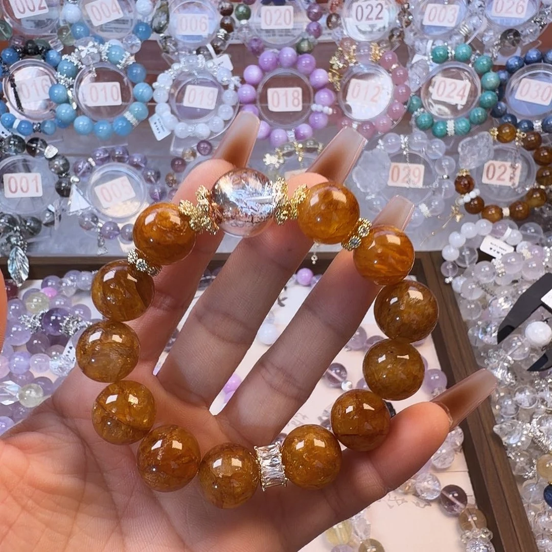 水晶手链合金黄椒