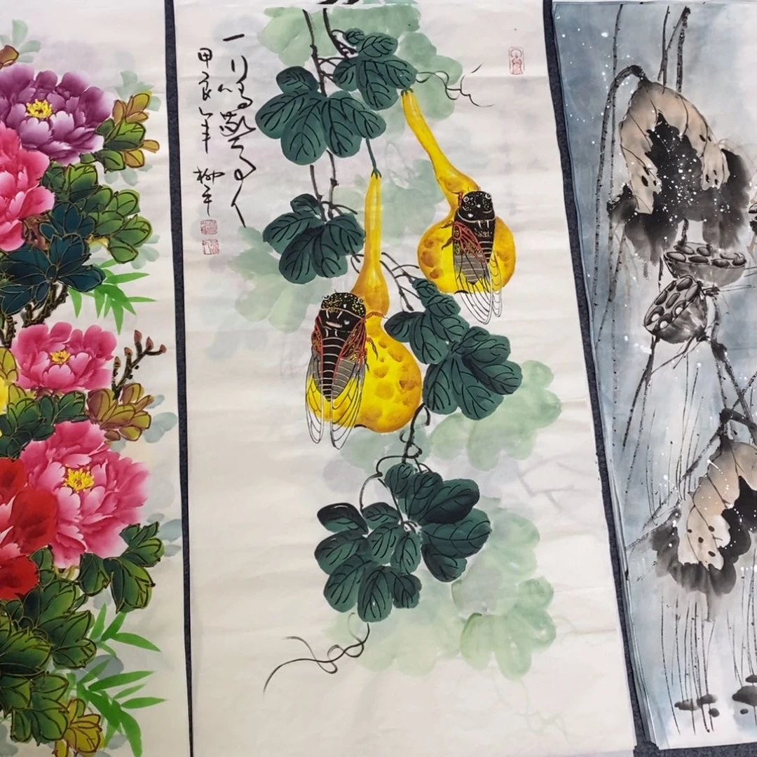 国画尺寸100✖️50三尺精品手绘画