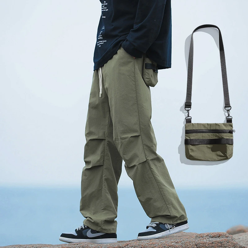 2025春季新款束脚休闲伞兵裤春秋季新款运动潮牌日系工装冲锋裤子