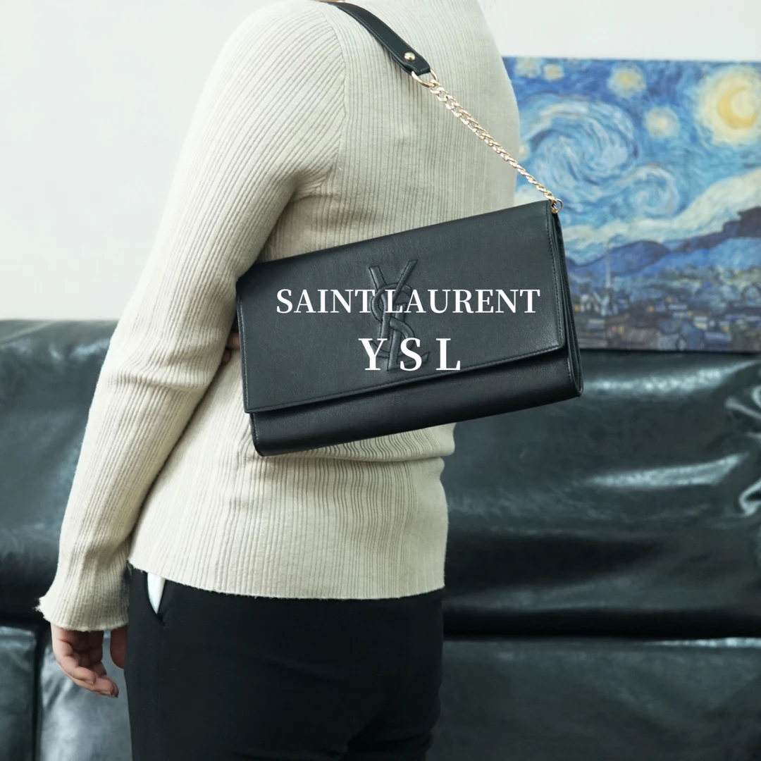 95新 YSL/圣罗兰 黑色单肩包/FYZG12530508/0508
