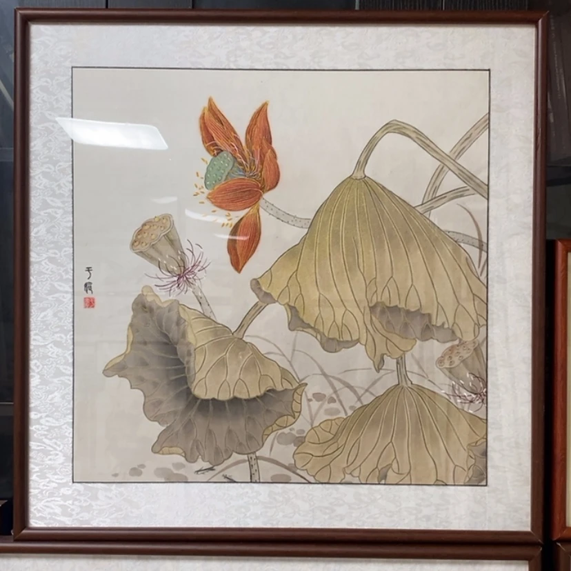 【闪购商品】国画手绘国画工笔带框62.62