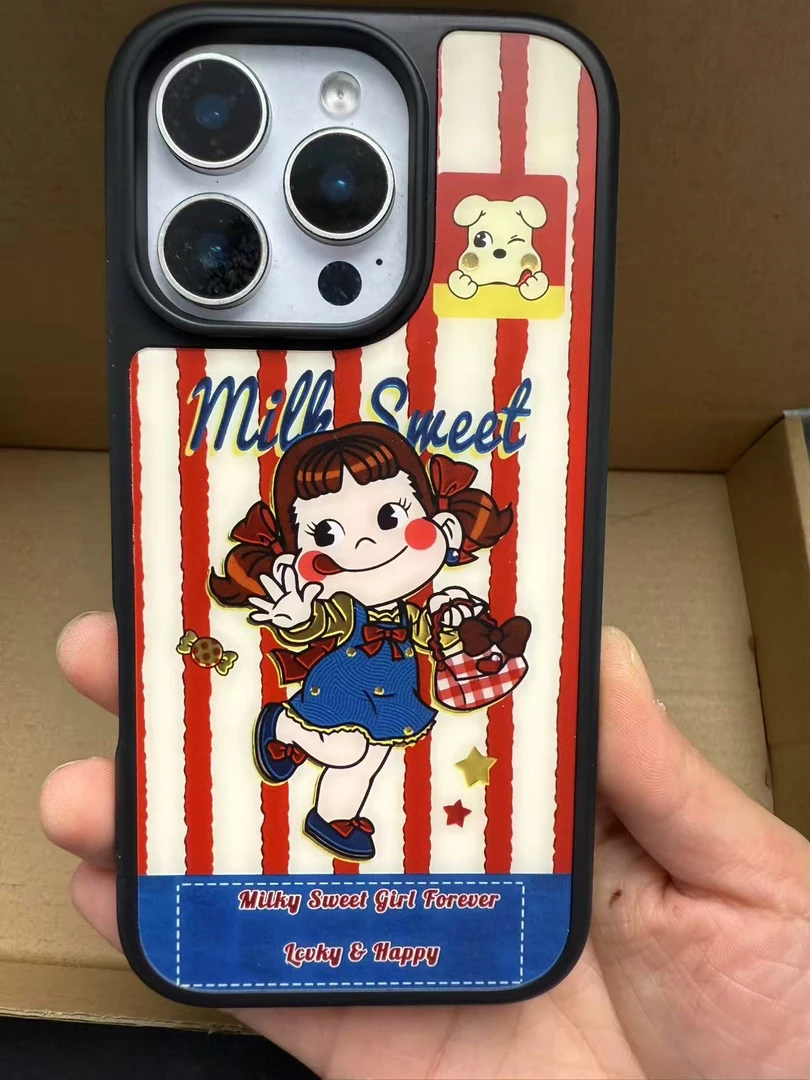 素意鎏金卡通磁吸手机壳适用于iphone14至17系列防摔个性可爱