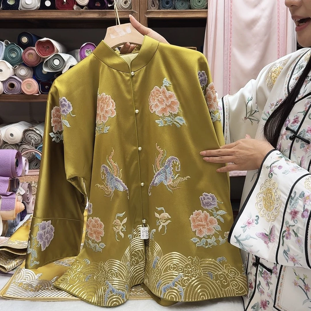 苏绣太太服6.胸围112，衣长62