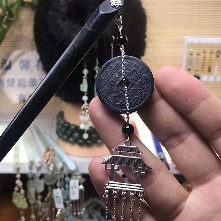 蛇纹石玉未镶嵌发簪