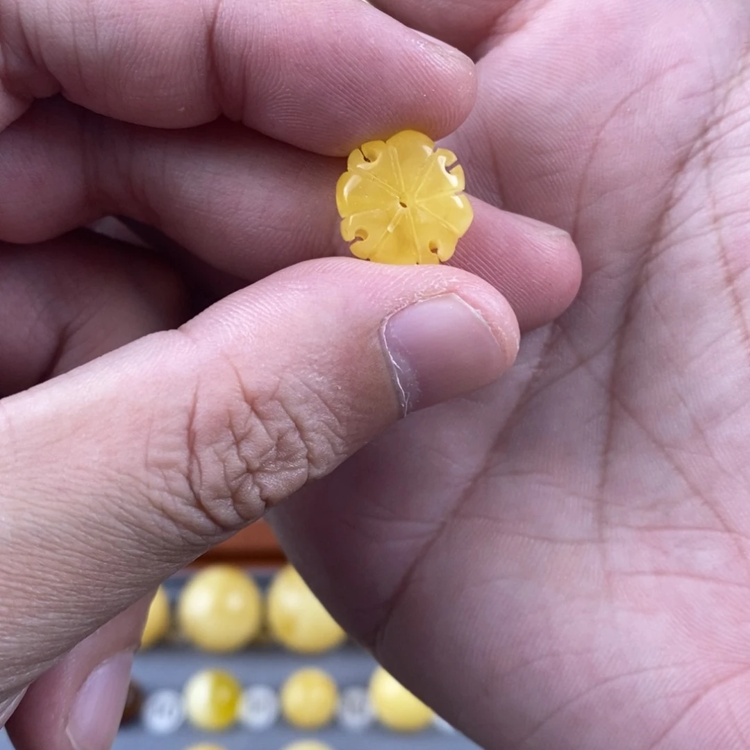 手链琥珀未镶嵌秋**扇蜜蜡