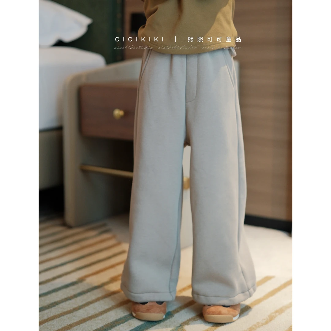 【熙熙可可】2025女童冬季新款百搭加绒加厚时尚裤子 KZ25107