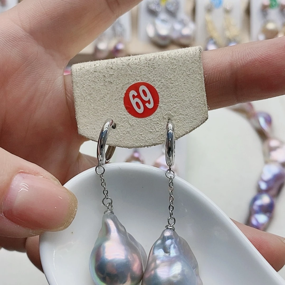 【闪购商品】淡水珍珠耳饰银S925镶嵌