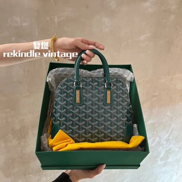 95新 Gaoy/戈雅 复燃精选/绿色mini贝壳包