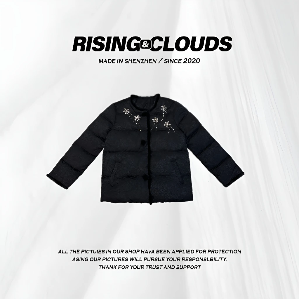 小云姐【暖虹】保暖时尚舒适休闲钉珠羽绒服010161