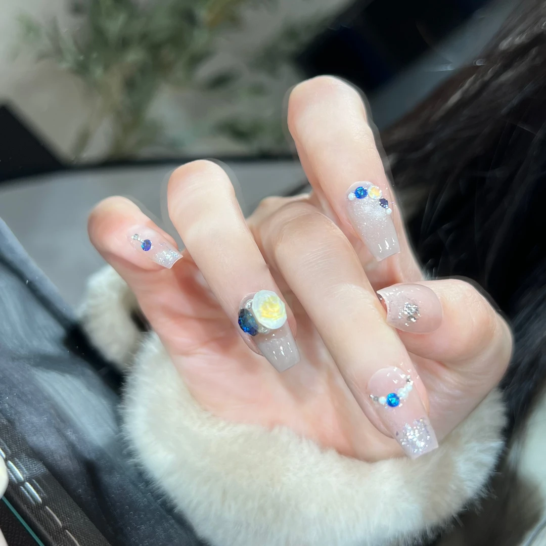 本宫指义【D66/施华】穿戴甲纯手工  底色：国风2纯色