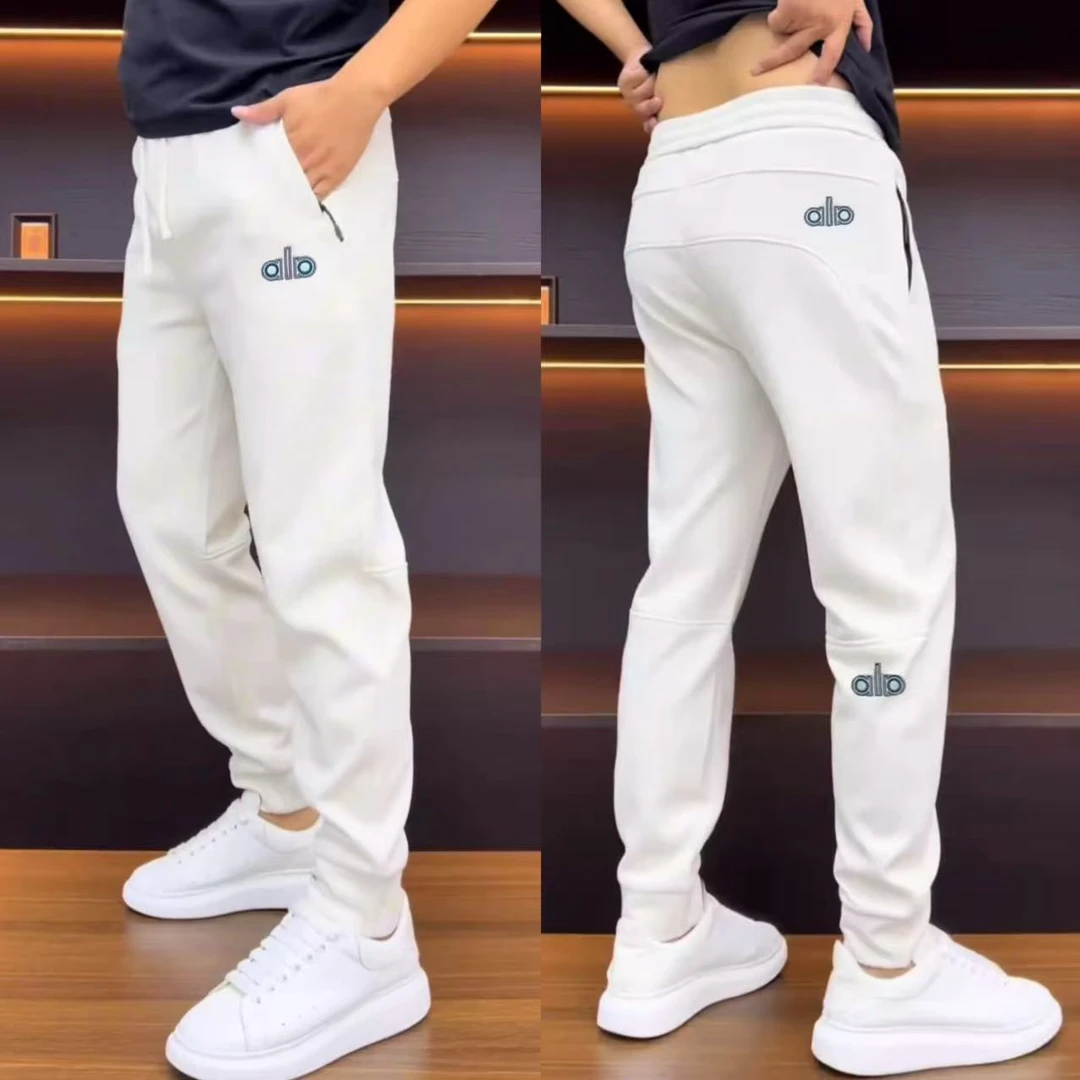 高品质运动休闲裤男秋季新款字母刺绣弹力舒适束脚裤松紧腰小脚裤