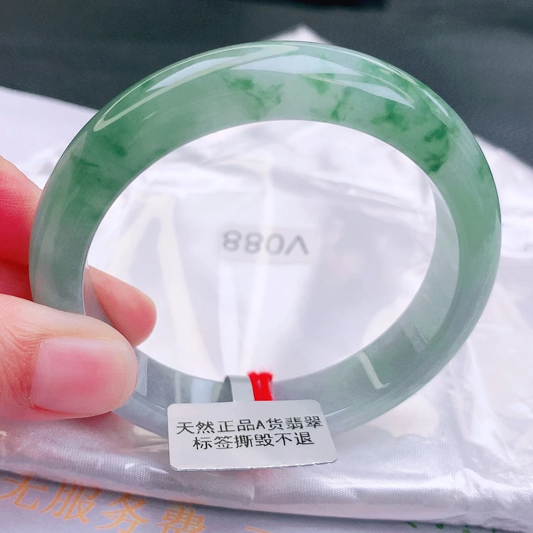 翡翠未镶嵌手镯缅甸天然a货翡翠手镯