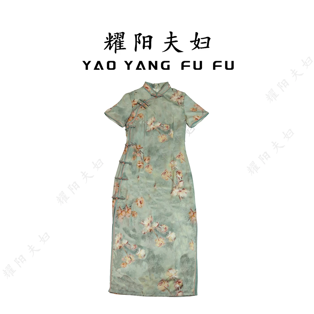 耀阳夫妇【牧朗】B489新中式国风旗袍连衣裙