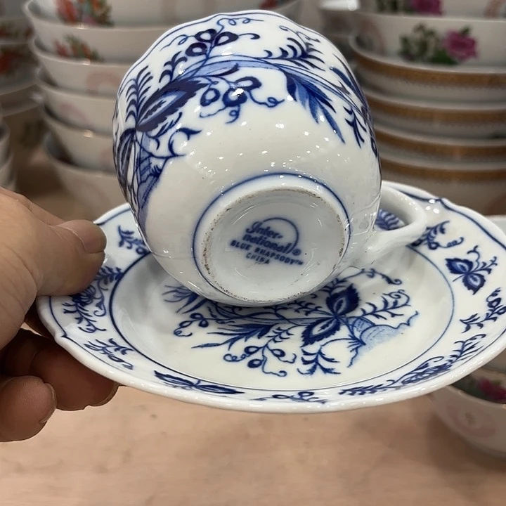 眉松咖啡杯，咖啡杯碟微瑕