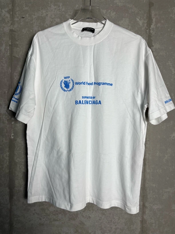 未使用 Balenciaga/巴黎世家 M*1/巴黎世家wfp慈善粮食短袖/06701