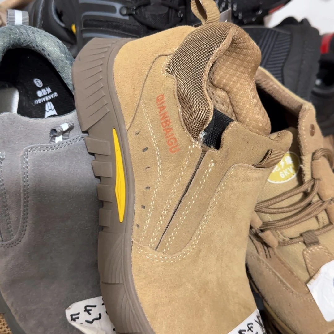 41码黄。翻毛牛皮一脚蹬防烫