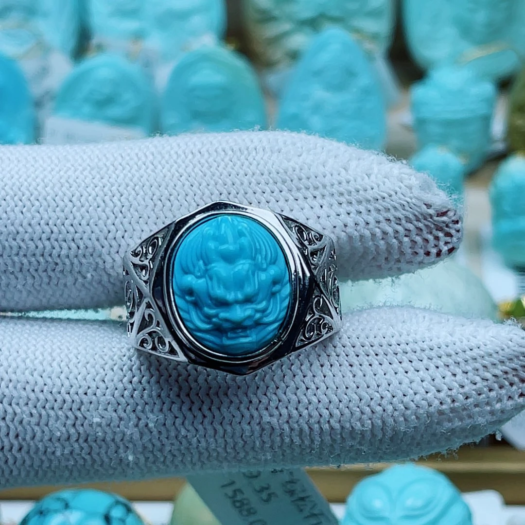 绿松石银S925镶嵌珠宝奇石