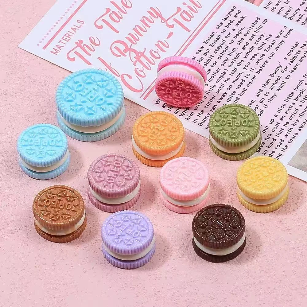 （对对碰）卡通仿真夹心饼干食玩配件树脂饼干diy奶油胶配件