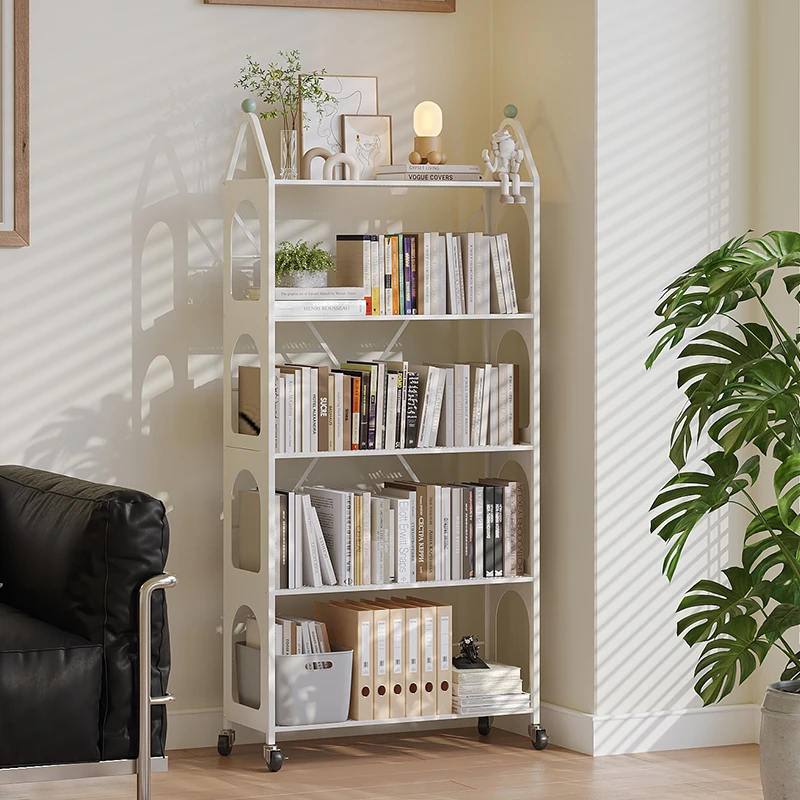 奶油风客厅多层置物架家用门口铁艺靠墙储物架入户门多功能收纳架