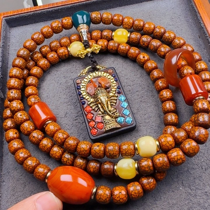 金***芦吊坠星月菩提脖挂