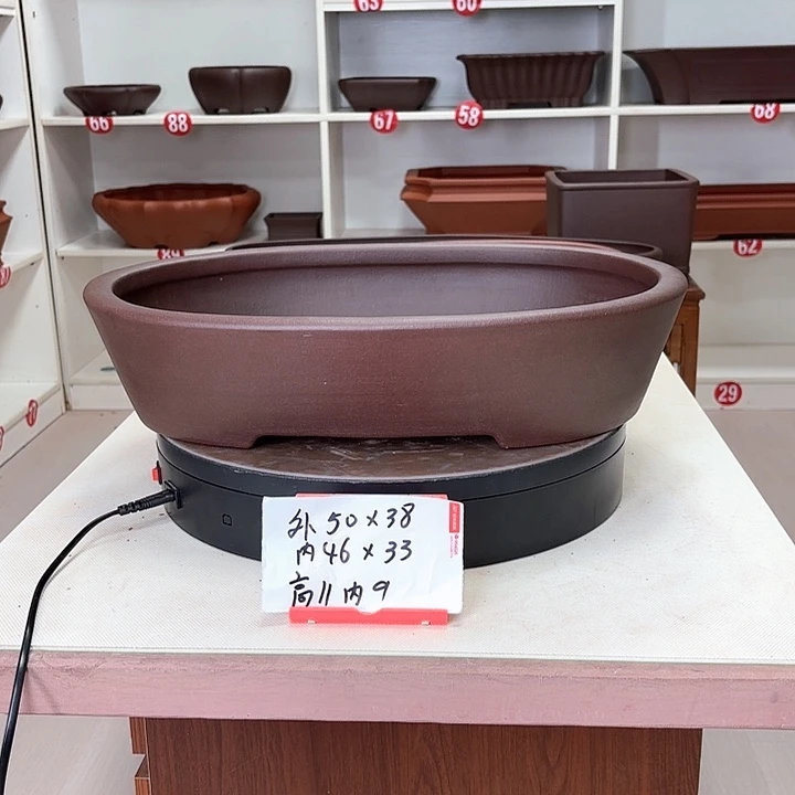 紫砂花盆爱***住直口腰元