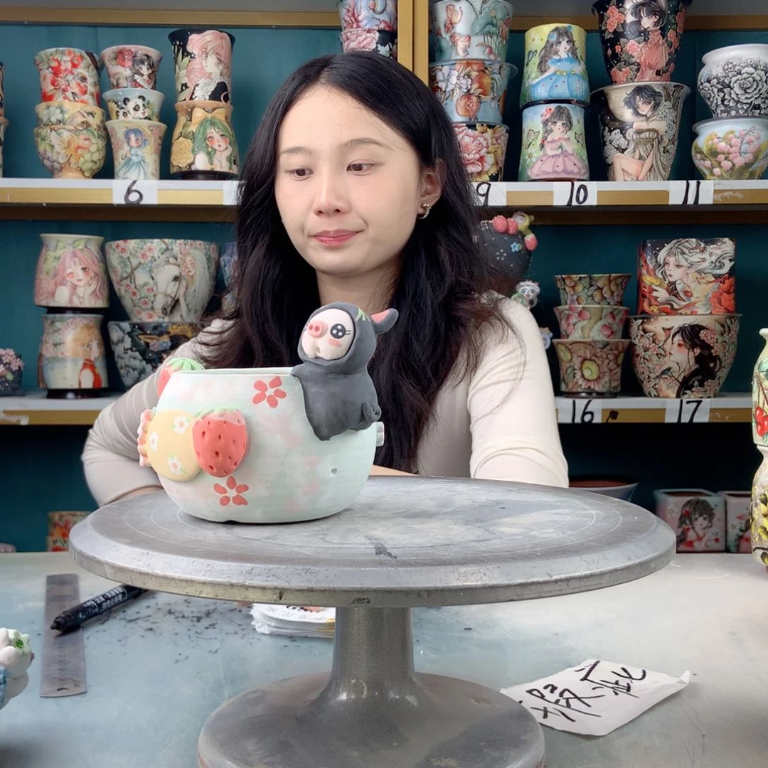 罐景德镇手工瑕疵889