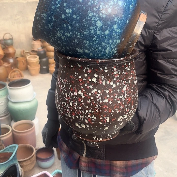 红陶瑕疵不挑两个口径19高度21.5