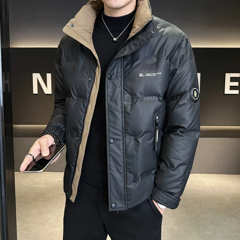 羽绒服男潮牌立领休闲高级感加厚保暖冬季高品质新款青年男装外套