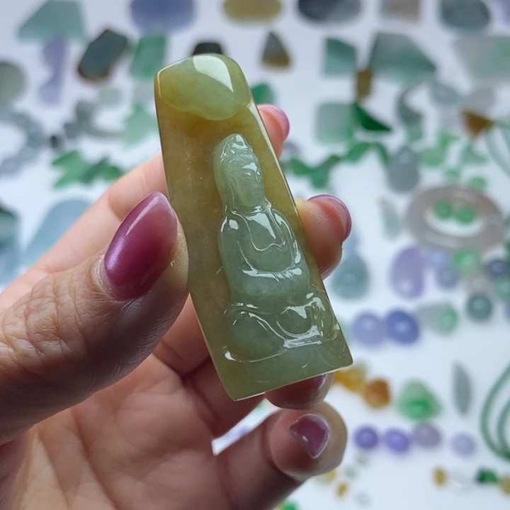 翡翠未镶嵌挂件天然翡翠