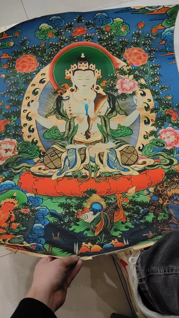 A32高端精品四臂金刚绘画类唐卡