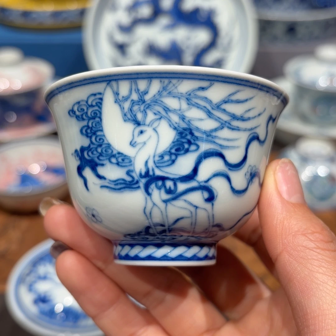瓷片手工手绘陶瓷茶具