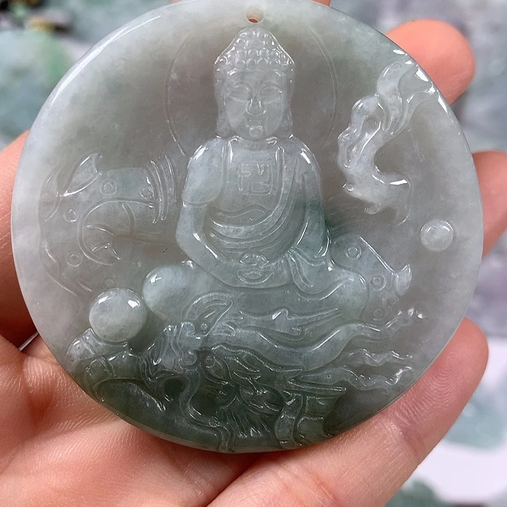颈饰未镶嵌翡翠玉龙大日如来福利