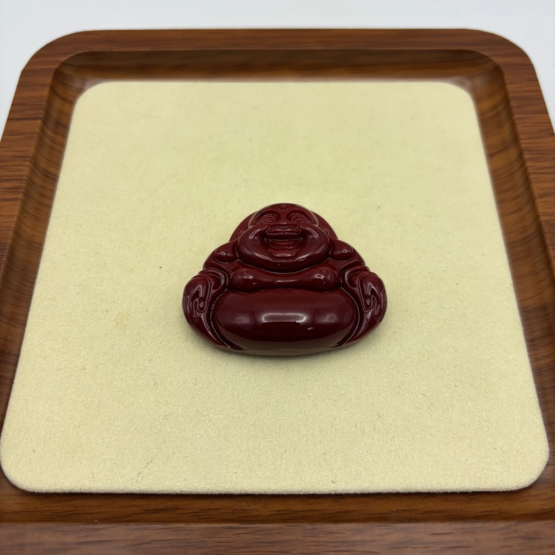 非金属珐琅吊坠 紫色佛公雕刻吊坠 E197