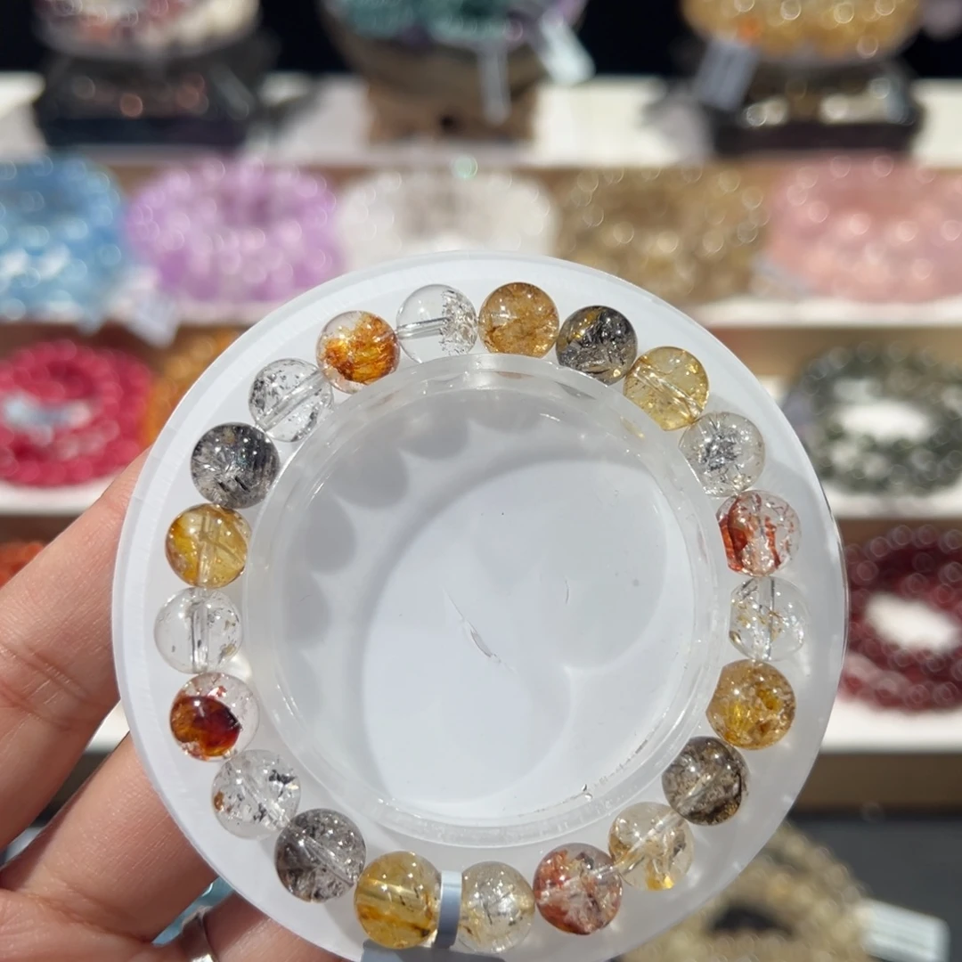 手串未镶嵌水晶闪灵胶花9.3mm