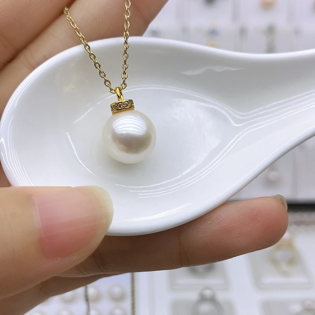 静***界淡水珍珠银S925镶嵌吊坠(赠链)
