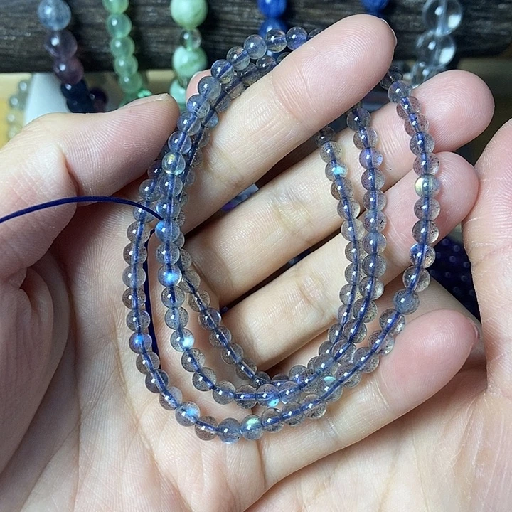 水晶手串未镶嵌灰月光