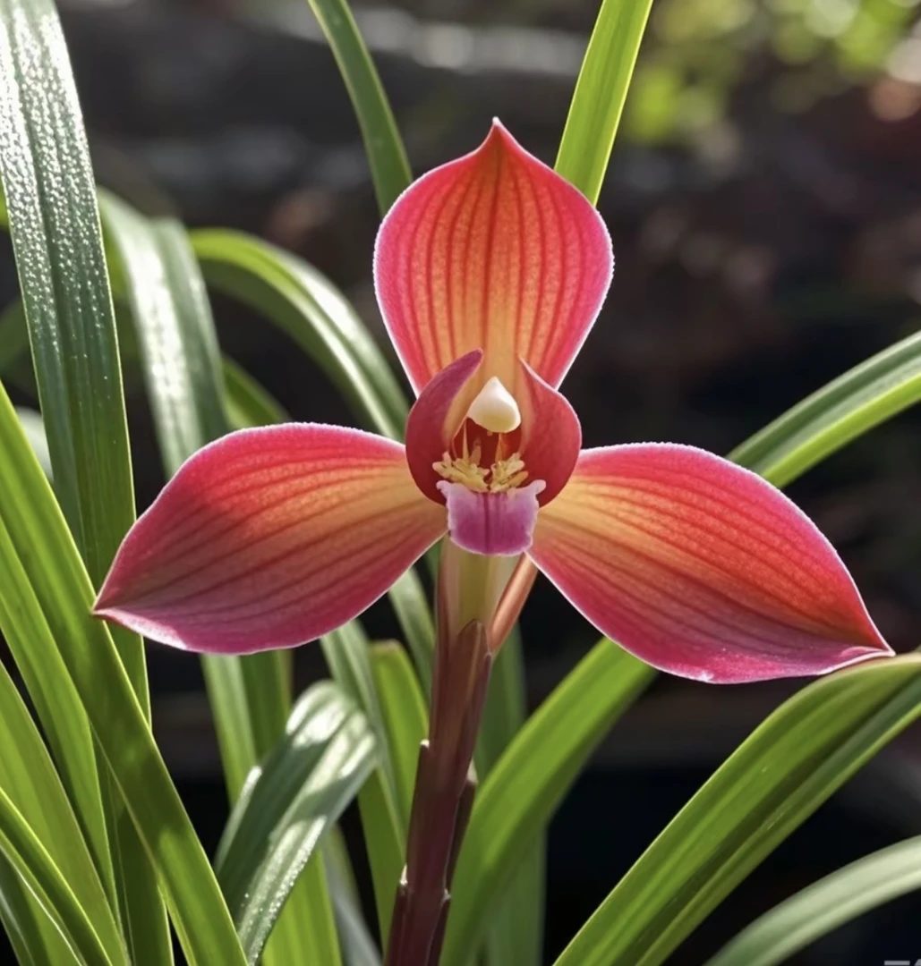 红怡荷-春兰组培苗-硬化2年-连体3苗-人工种植科技