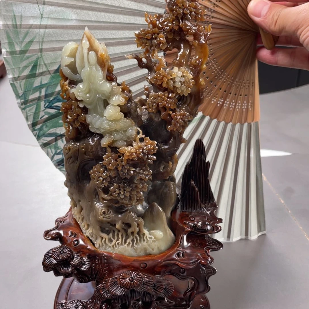 和田玉未镶嵌摆件