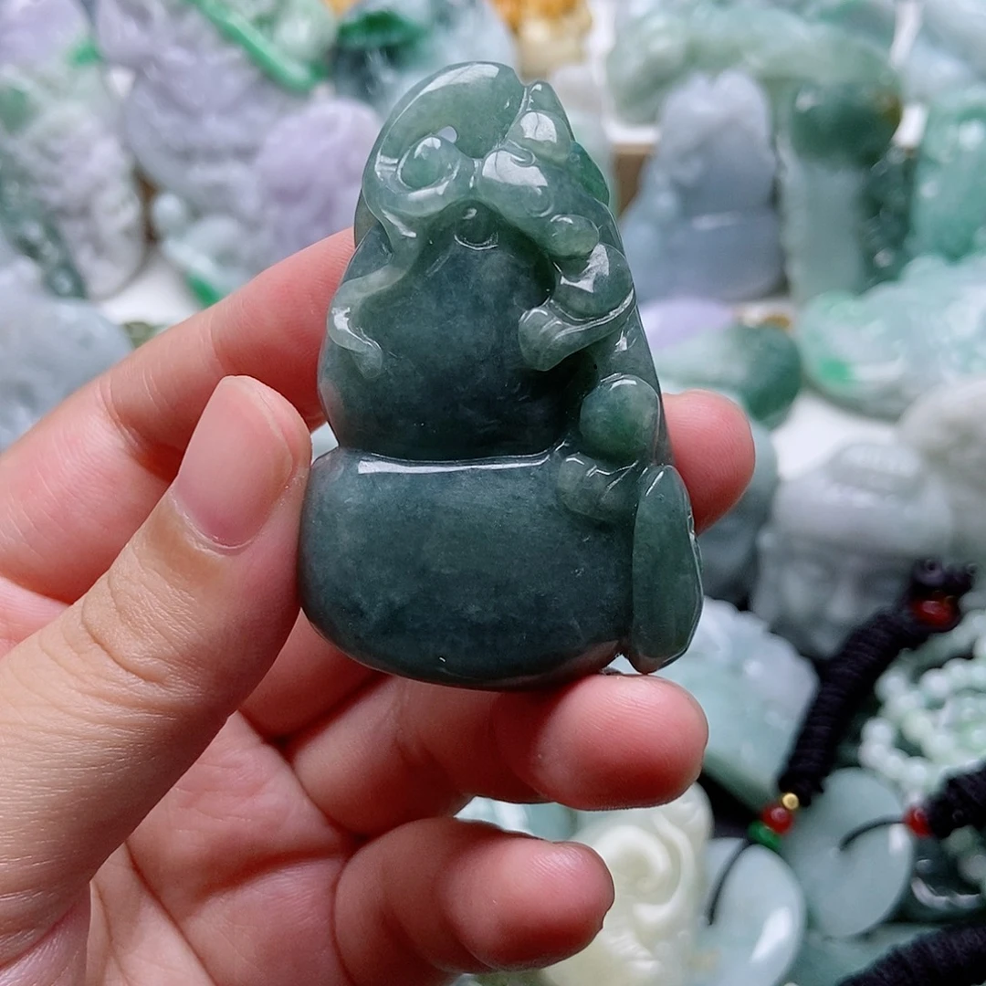 翡翠未镶嵌吊坠(不含链)1