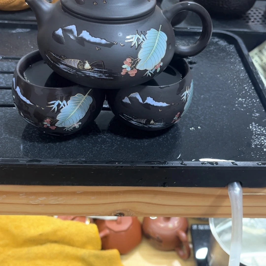 紫砂茶杯一壶2杯123