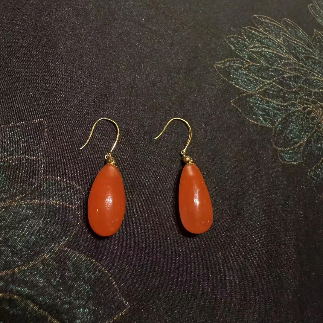 【06】南红原矿耳坠水滴直播福利款多样性发货