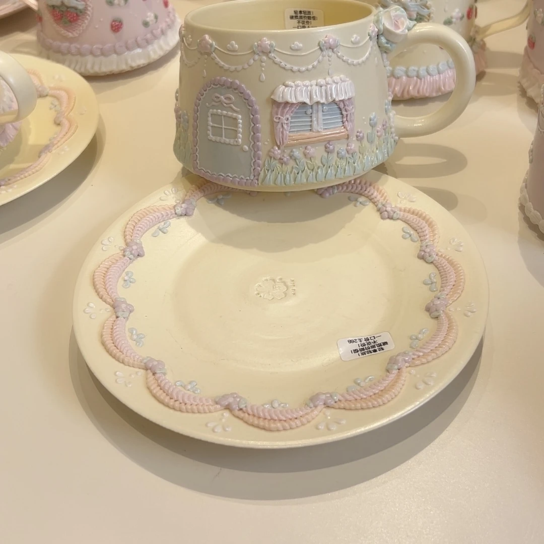 陶瓷手作艺术龔*振盘子➕杯子手作